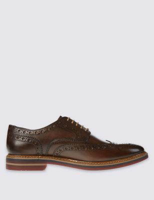 Leather Brogue Lace-up Shoes